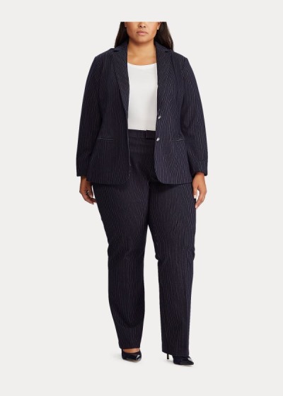 Women's Ralph Lauren Pinstripe Ponte Jackets | 492763VTS